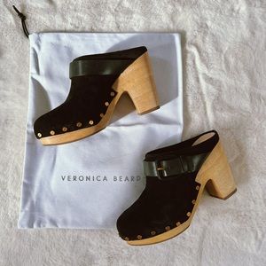 Veronica Beard • NEW “Dacey” Black Suede Leather Clog 7